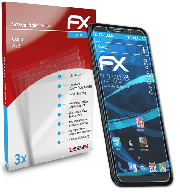 atFoliX FX-Clear Schutzfolie für Oppo A83