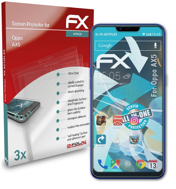 atFoliX FX-ActiFleX Displayschutzfolie für Oppo AX5