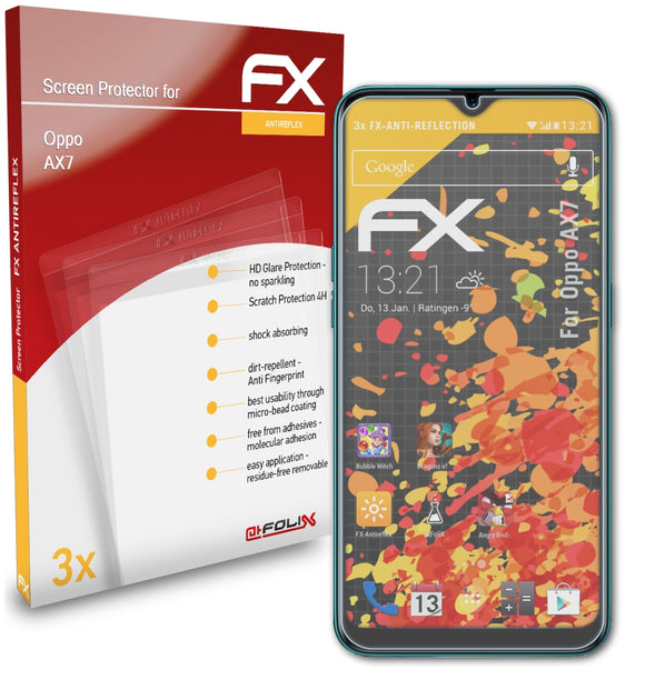 atFoliX FX-Antireflex Displayschutzfolie für Oppo AX7