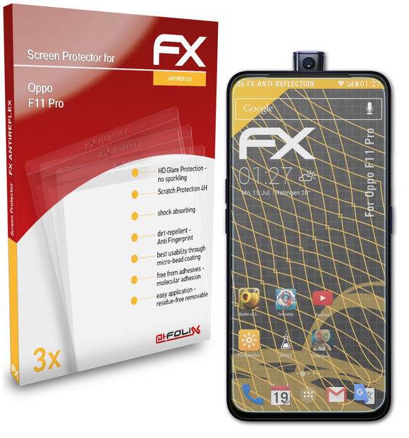 atFoliX FX-Antireflex Displayschutzfolie für Oppo F11 Pro
