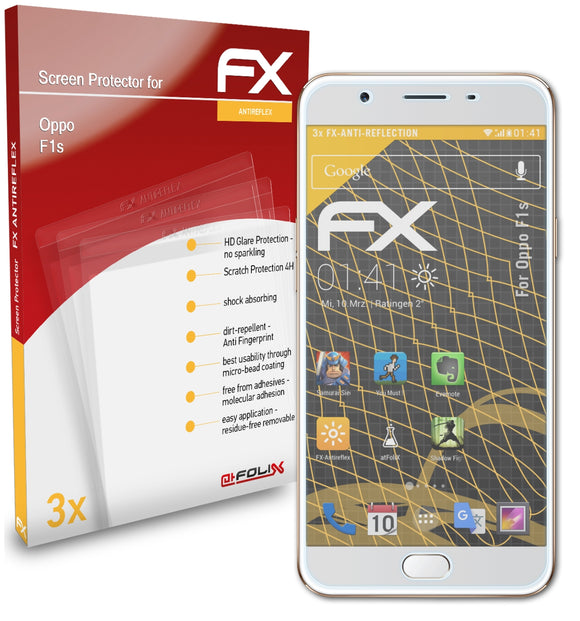 atFoliX FX-Antireflex Displayschutzfolie für Oppo F1s