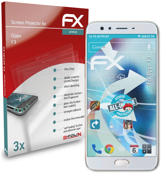 atFoliX FX-ActiFleX Displayschutzfolie für Oppo F3