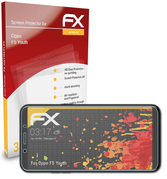 atFoliX FX-Antireflex Displayschutzfolie für Oppo F5 Youth