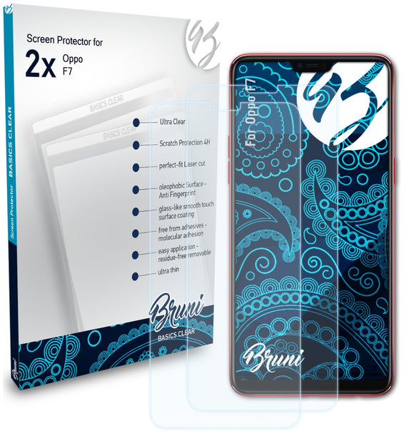 Bruni Basics-Clear Displayschutzfolie für Oppo F7