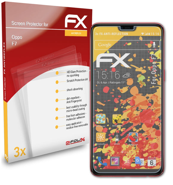 atFoliX FX-Antireflex Displayschutzfolie für Oppo F7