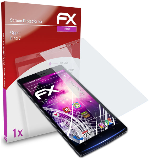 atFoliX FX-Hybrid-Glass Panzerglasfolie für Oppo Find 7