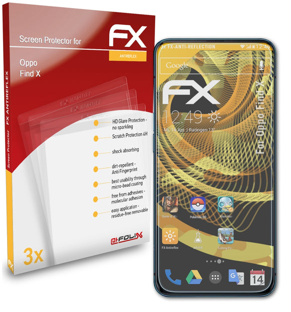 atFoliX FX-Antireflex Displayschutzfolie für Oppo Find X