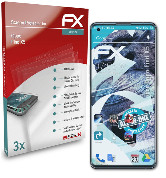 atFoliX FX-ActiFleX Displayschutzfolie für Oppo Find X5
