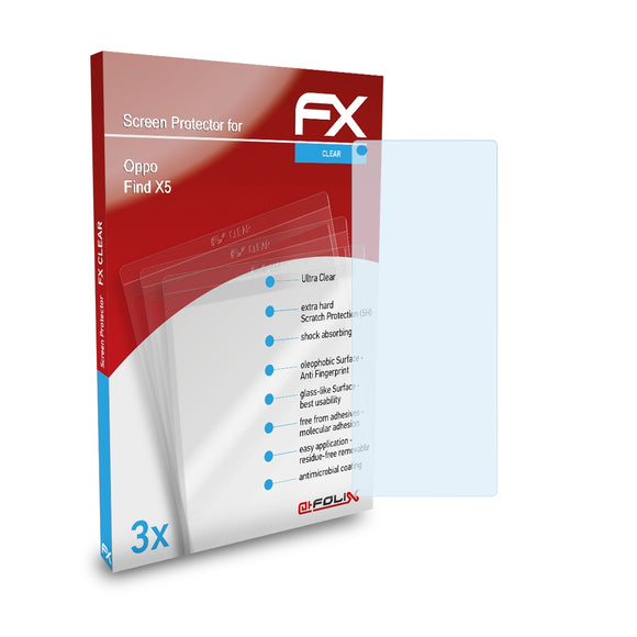 atFoliX FX-Clear Schutzfolie für Oppo Find X5