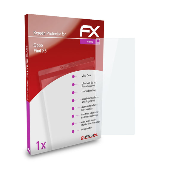 atFoliX FX-Hybrid-Glass Panzerglasfolie für Oppo Find X5