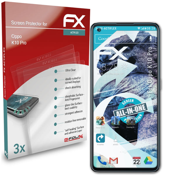 atFoliX FX-ActiFleX Displayschutzfolie für Oppo K10 Pro