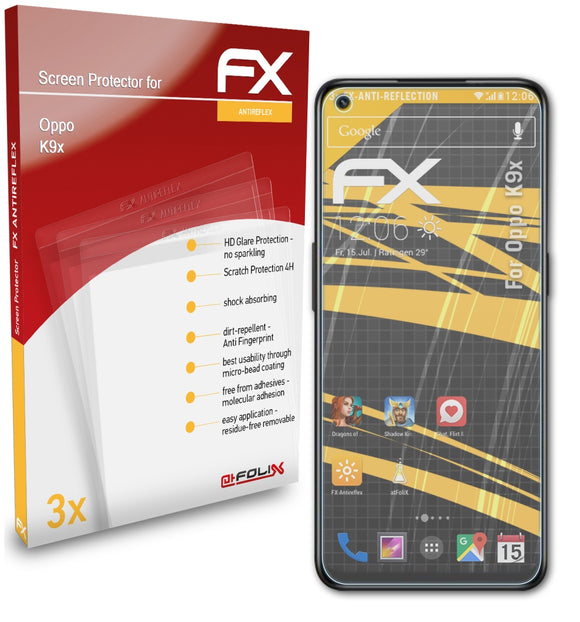 atFoliX FX-Antireflex Displayschutzfolie für Oppo K9x