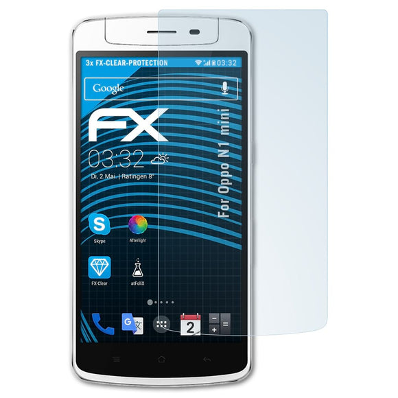 atFoliX FX-Clear Schutzfolie für Oppo N1 mini