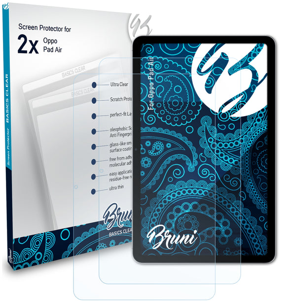 Bruni Basics-Clear Displayschutzfolie für Oppo Pad Air