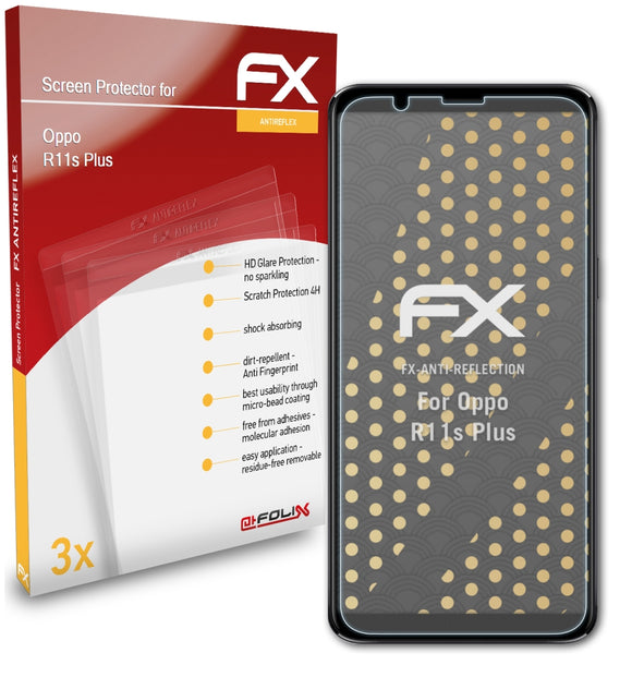 atFoliX FX-Antireflex Displayschutzfolie für Oppo R11s Plus
