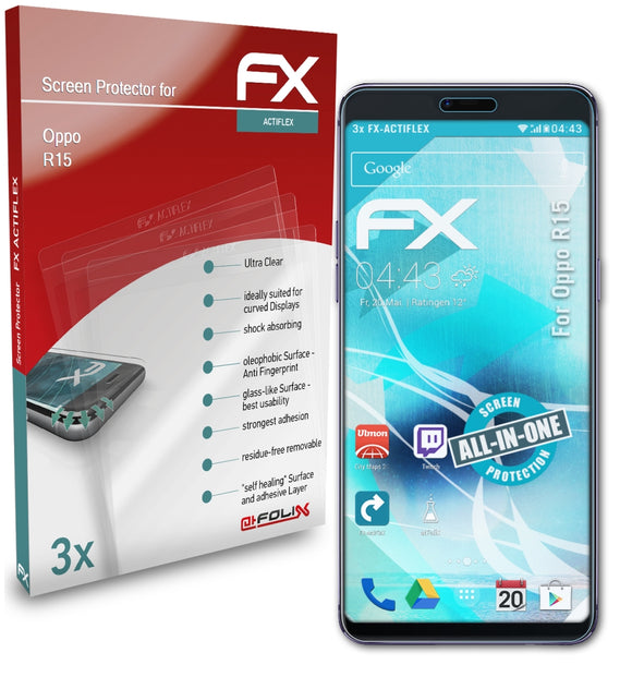 atFoliX FX-ActiFleX Displayschutzfolie für Oppo R15