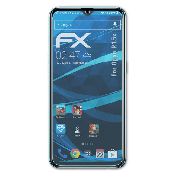 atFoliX FX-Clear Schutzfolie für Oppo R15x