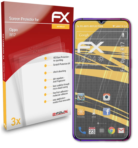 atFoliX FX-Antireflex Displayschutzfolie für Oppo R17