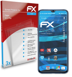 atFoliX FX-Clear Schutzfolie für Oppo R17 Pro