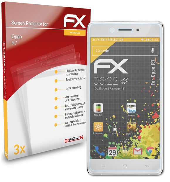 atFoliX FX-Antireflex Displayschutzfolie für Oppo R7