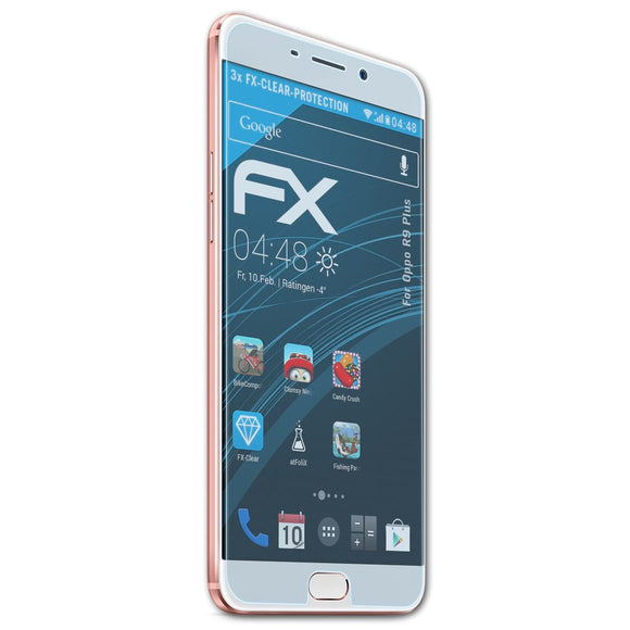 atFoliX FX-Clear Schutzfolie für Oppo R9 Plus