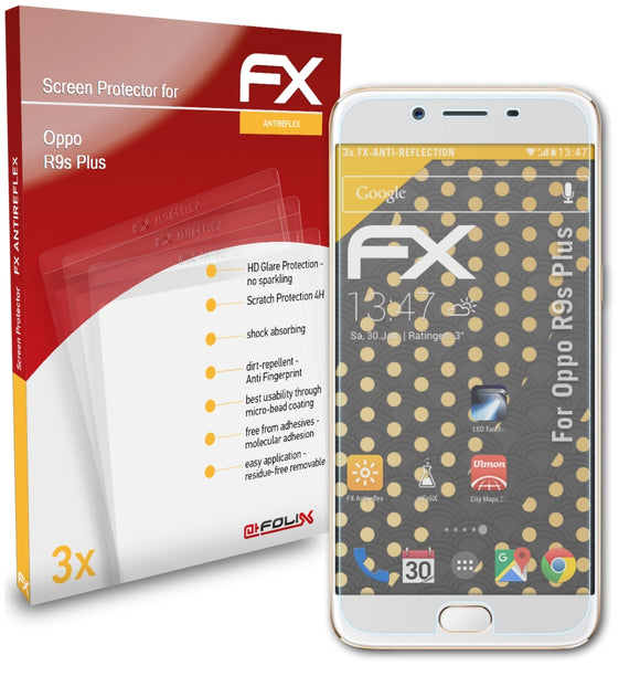 atFoliX FX-Antireflex Displayschutzfolie für Oppo R9s Plus