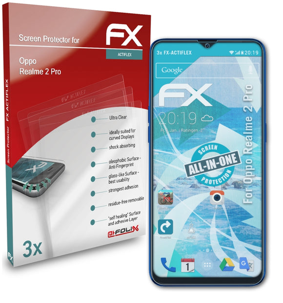 atFoliX FX-ActiFleX Displayschutzfolie für Oppo Realme 2 Pro