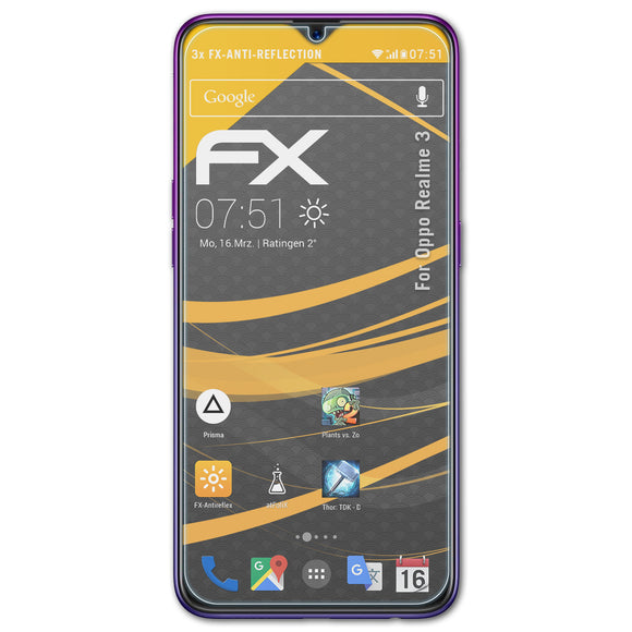 atFoliX FX-Antireflex Displayschutzfolie für Oppo Realme 3