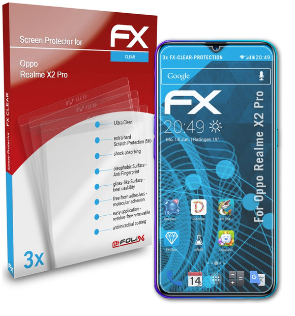 atFoliX FX-Clear Schutzfolie für Oppo Realme X2 Pro