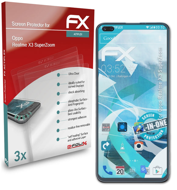 atFoliX FX-ActiFleX Displayschutzfolie für Oppo Realme X3 SuperZoom