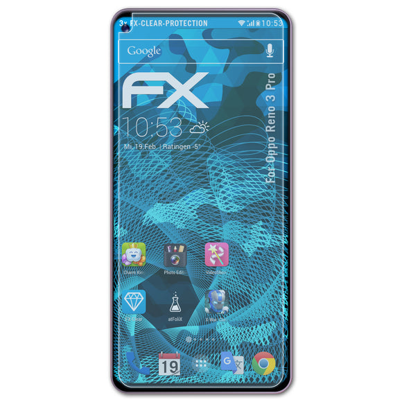 atFoliX FX-Clear Schutzfolie für Oppo Reno 3 Pro