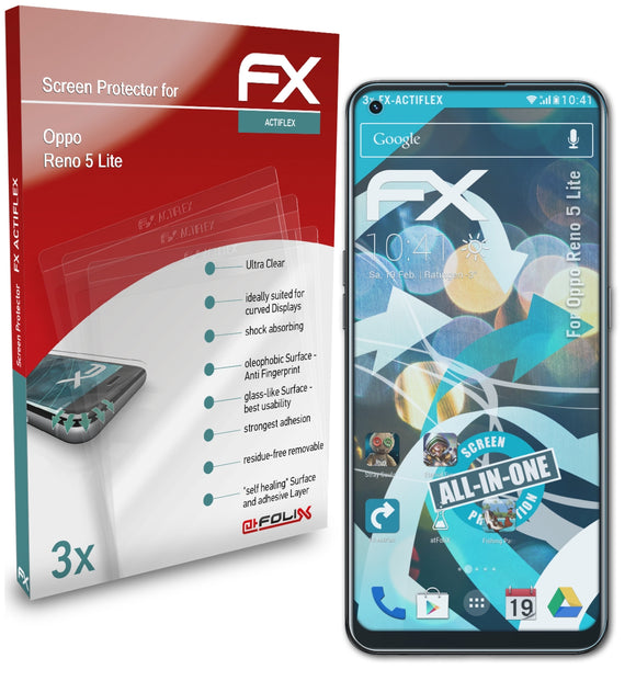 atFoliX FX-ActiFleX Displayschutzfolie für Oppo Reno 5 Lite