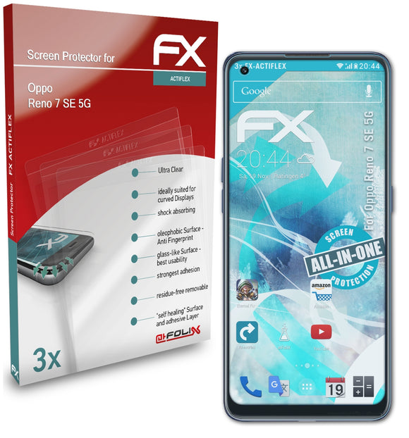 atFoliX FX-ActiFleX Displayschutzfolie für Oppo Reno 7 SE 5G