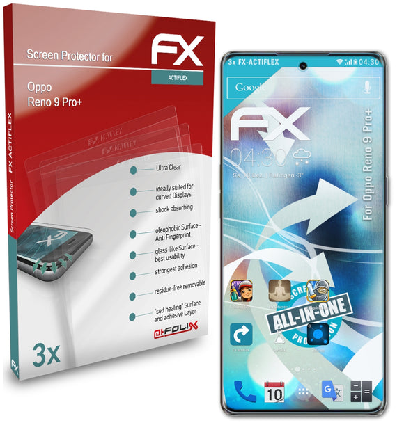 atFoliX FX-ActiFleX Displayschutzfolie für Oppo Reno 9 Pro+
