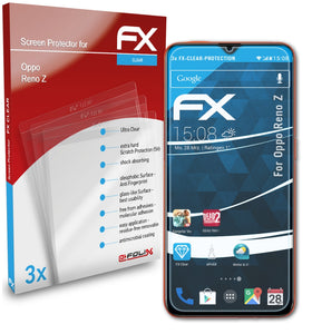 atFoliX FX-Clear Schutzfolie für Oppo Reno Z