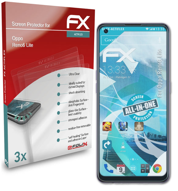atFoliX FX-ActiFleX Displayschutzfolie für Oppo Reno6 Lite