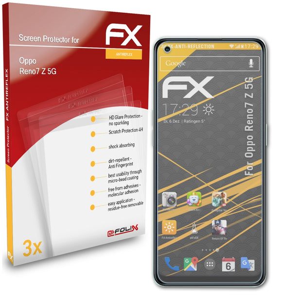 atFoliX FX-Antireflex Displayschutzfolie für Oppo Reno7 Z 5G