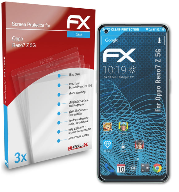 atFoliX FX-Clear Schutzfolie für Oppo Reno7 Z 5G