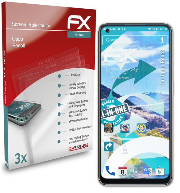 atFoliX FX-ActiFleX Displayschutzfolie für Oppo Reno8
