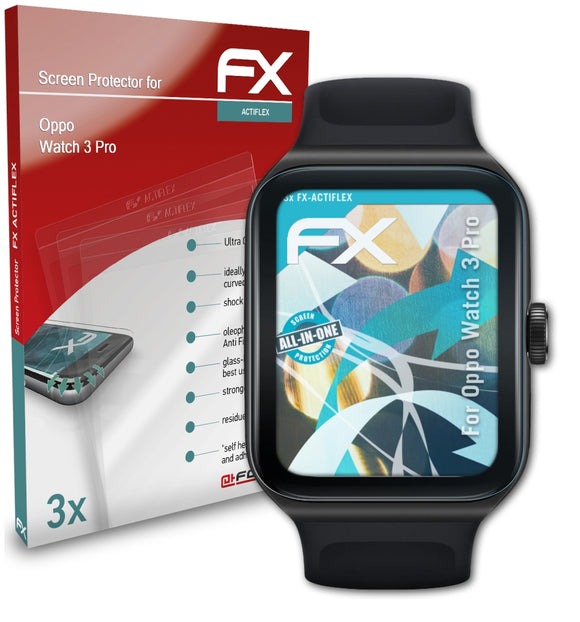 atFoliX FX-ActiFleX Displayschutzfolie für Oppo Watch 3 Pro