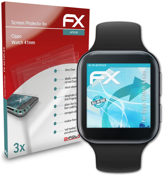 atFoliX FX-ActiFleX Displayschutzfolie für Oppo Watch (41mm)