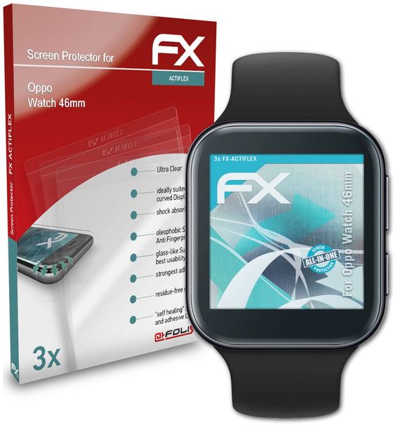 atFoliX FX-ActiFleX Displayschutzfolie für Oppo Watch (46mm)
