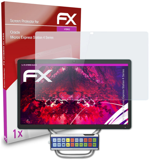atFoliX FX-Hybrid-Glass Panzerglasfolie für Oracle Micros Express Station 4 Series