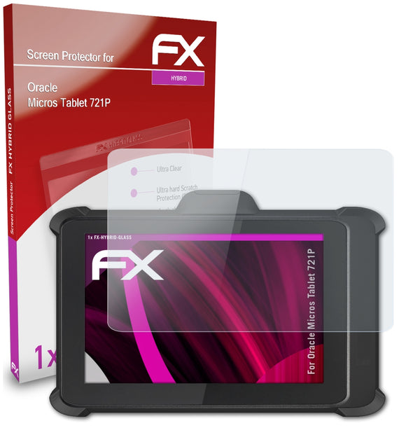 atFoliX FX-Hybrid-Glass Panzerglasfolie für Oracle Micros Tablet 721P