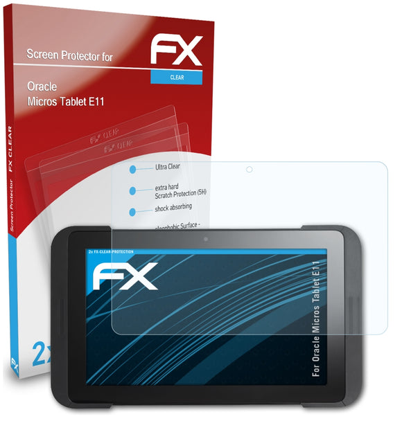 atFoliX FX-Clear Schutzfolie für Oracle Micros Tablet E11