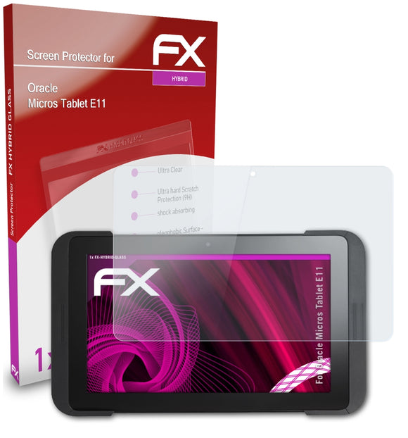 atFoliX FX-Hybrid-Glass Panzerglasfolie für Oracle Micros Tablet E11