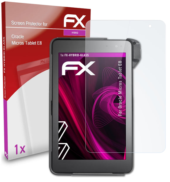 atFoliX FX-Hybrid-Glass Panzerglasfolie für Oracle Micros Tablet E8