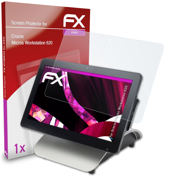 atFoliX FX-Hybrid-Glass Panzerglasfolie für Oracle Micros Workstation 620