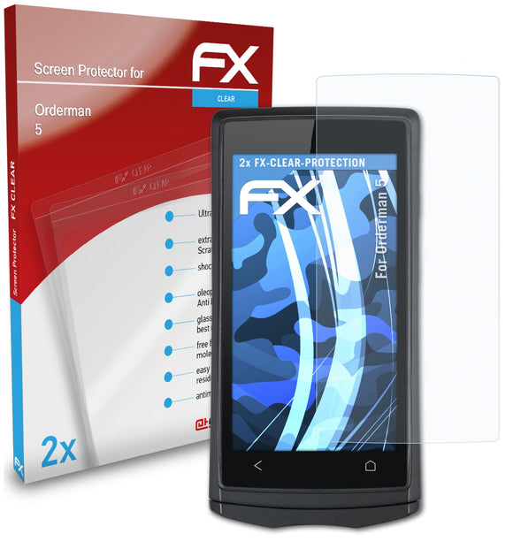 atFoliX FX-Clear Schutzfolie für Orderman 5