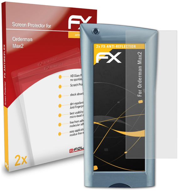 atFoliX FX-Antireflex Displayschutzfolie für Orderman Max2